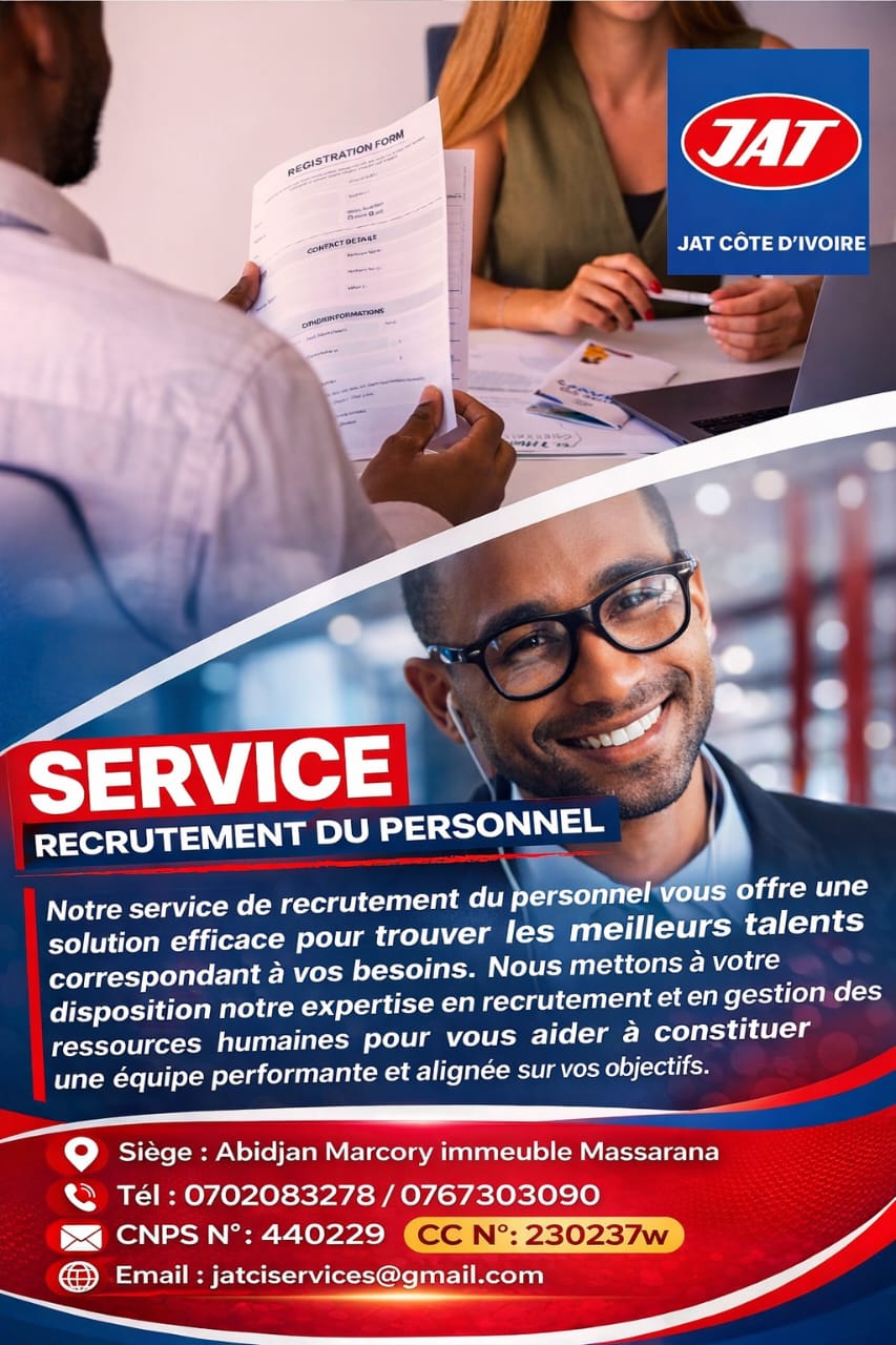SERVICE DE RECRUTEMENT DU PERSONNEL